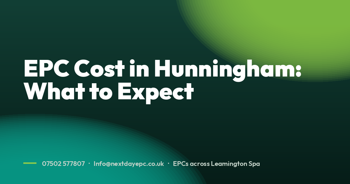 EPC Cost in Hunningham: What to Expect