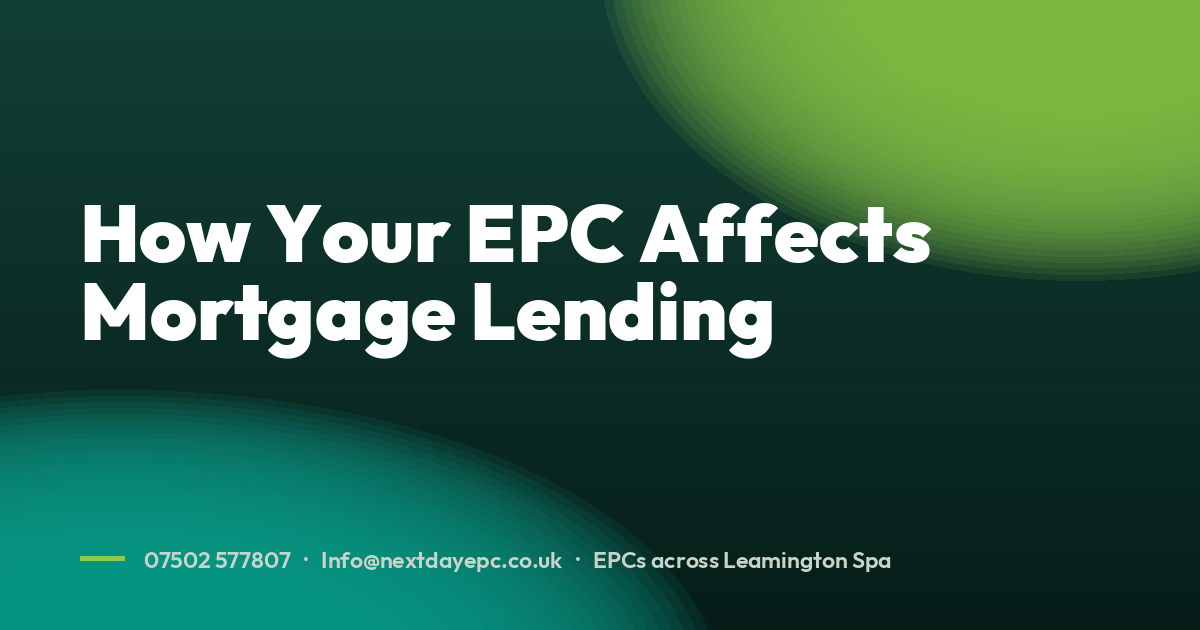 How Your EPC Affects Mortgage Lending